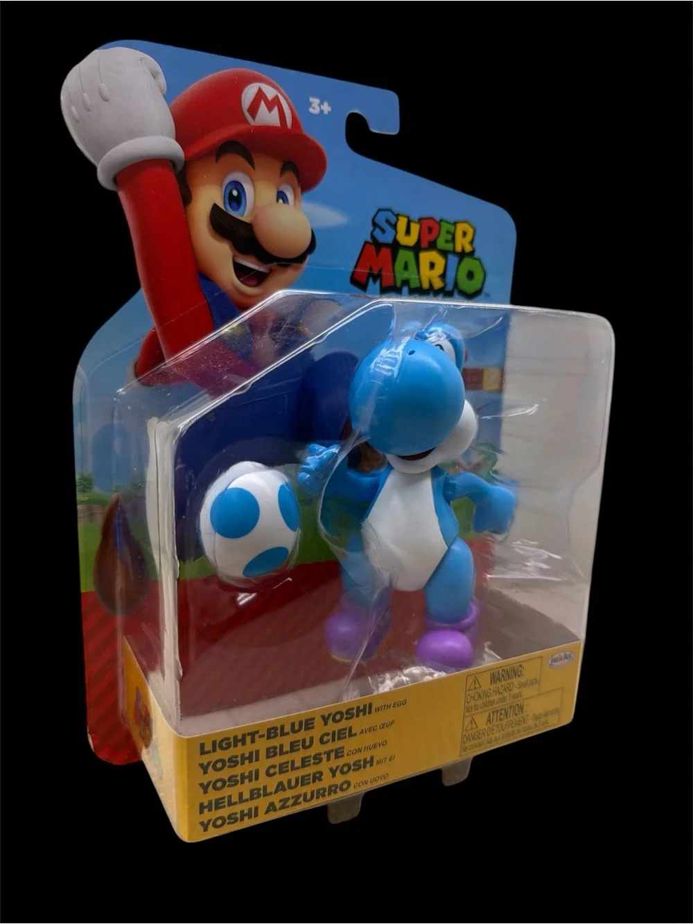 Light Blue Yoshi Figure with Egg by Jakks Pacific